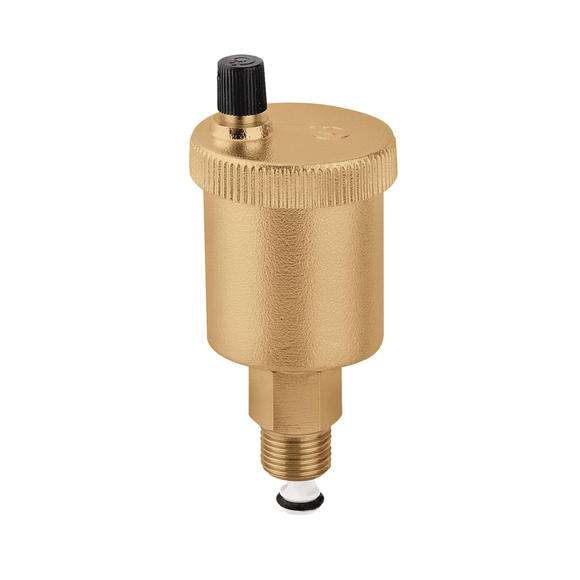 Caleffi 502115A MINICAL™ Automatic Air Vent with Check Valve, 1/8" MNPT - Edmondson Supply