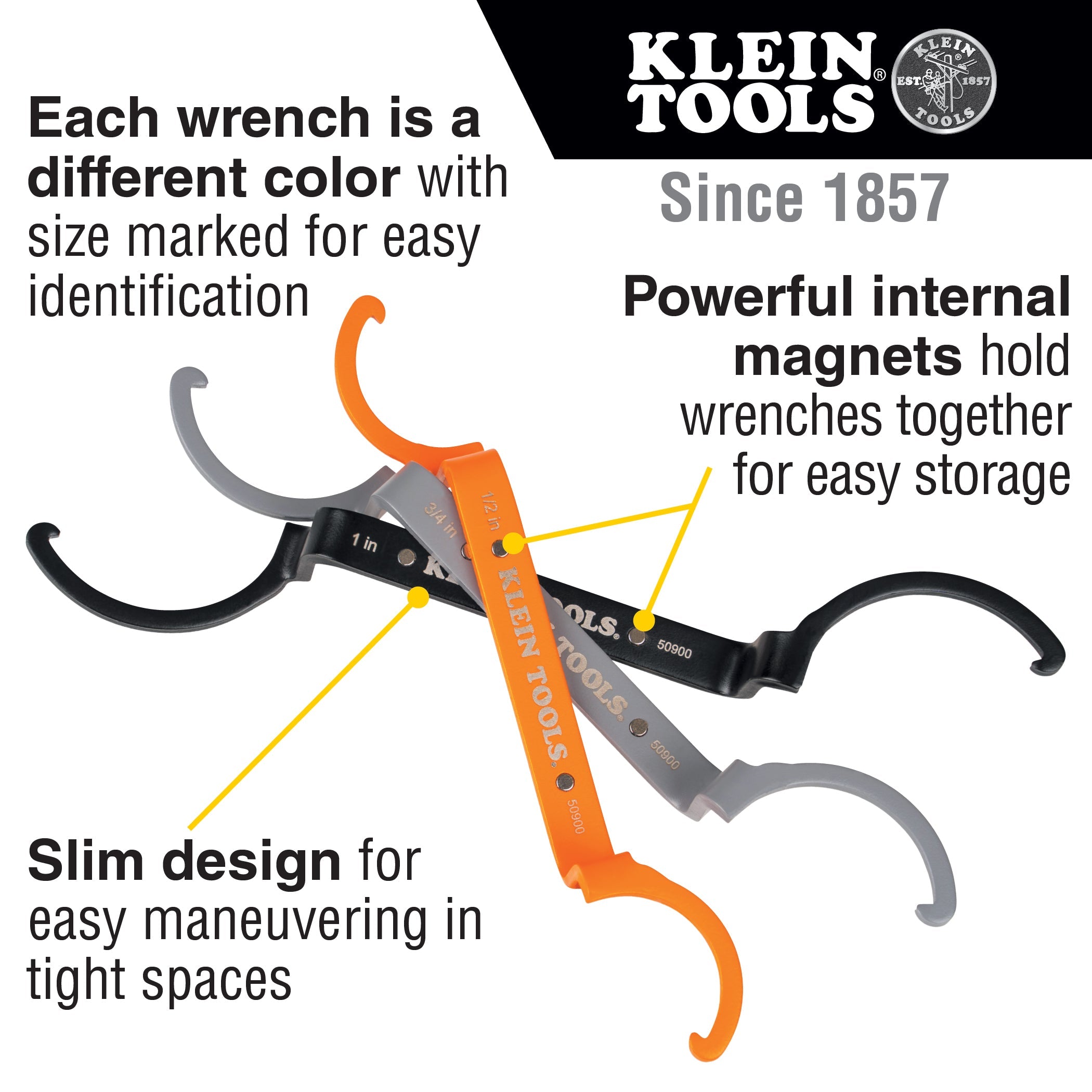Klein Tools 50900R Locknut Wrench Set - Edmondson Supply