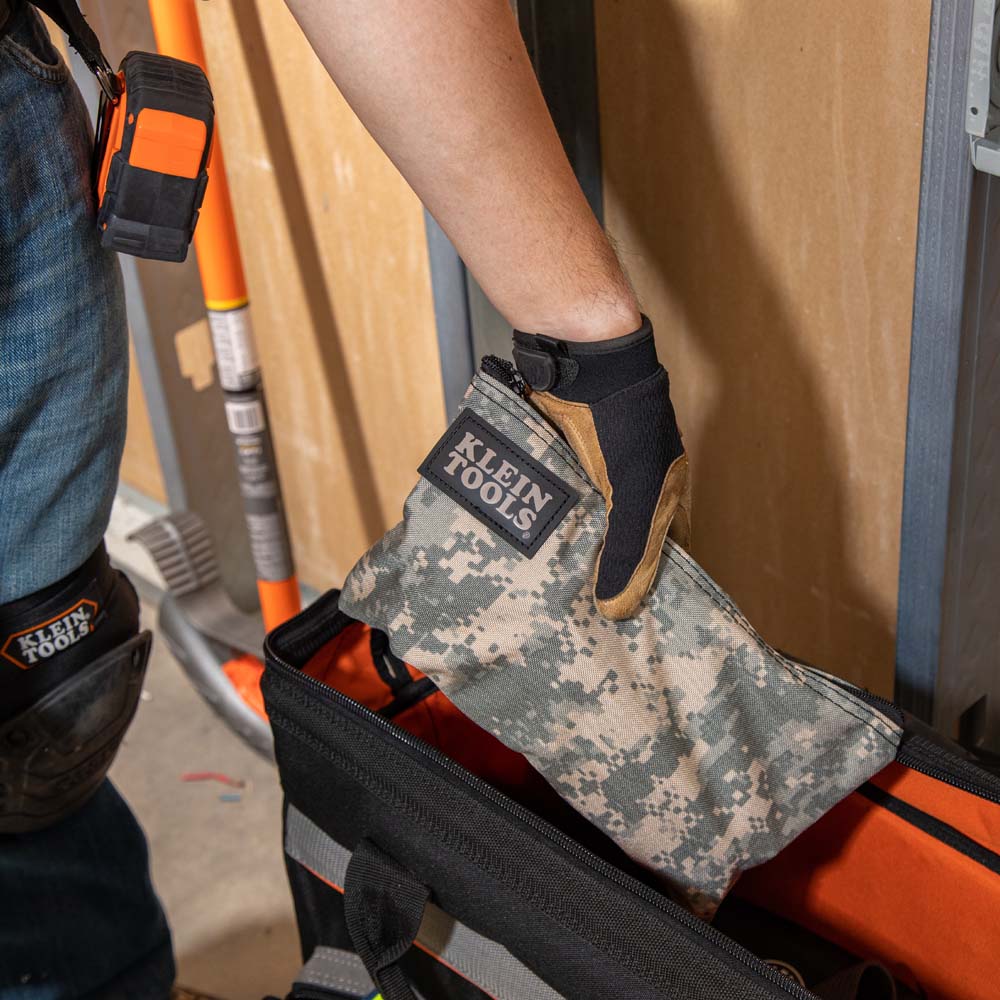 Klein Tools 5139C Zipper Bag, Camouflage Cordura Nylon Tool Pouch, 12-1/2-Inch - Edmondson Supply