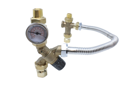 Caleffi 520510AX ¾" MNPT TankMixer™ Water Heater Mixing Valve with Temperature Gauge - Edmondson Supply