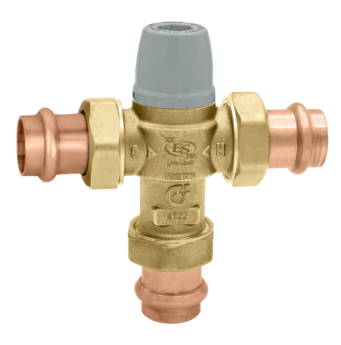 Caleffi TubMixer™ High-Flow Scald-Protection Thermostatic Mixing Valve, Press