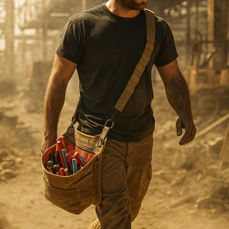 Atlas 46 A46-11-00080-1178-00 Benjamin Electrician/Technician Bag - V2 (Coyote/Orange) - Edmondson Supply