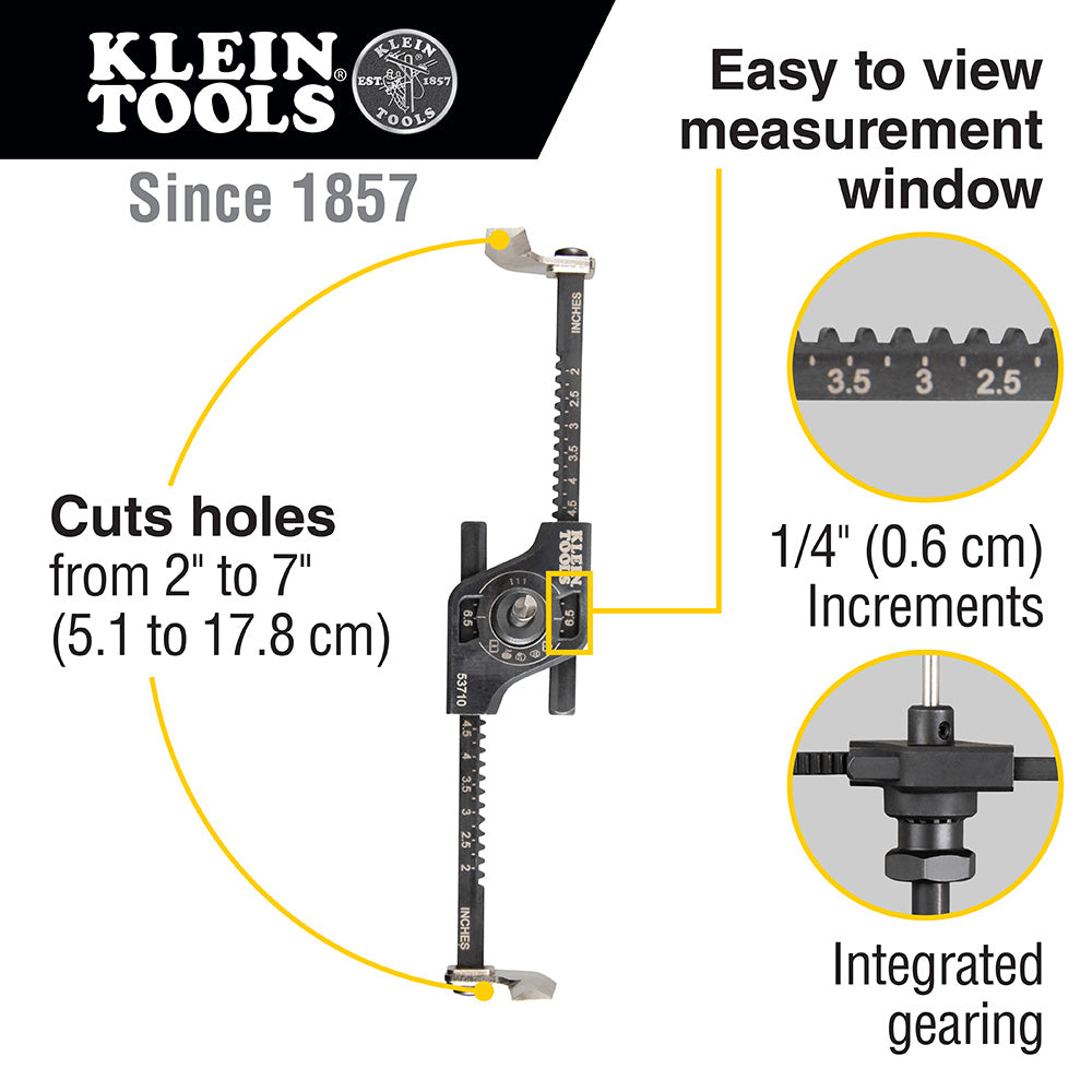 Klein Tools 53701 Replacement Blades and Bit for Adjustable Hole Saw 53710 - Edmondson Supply