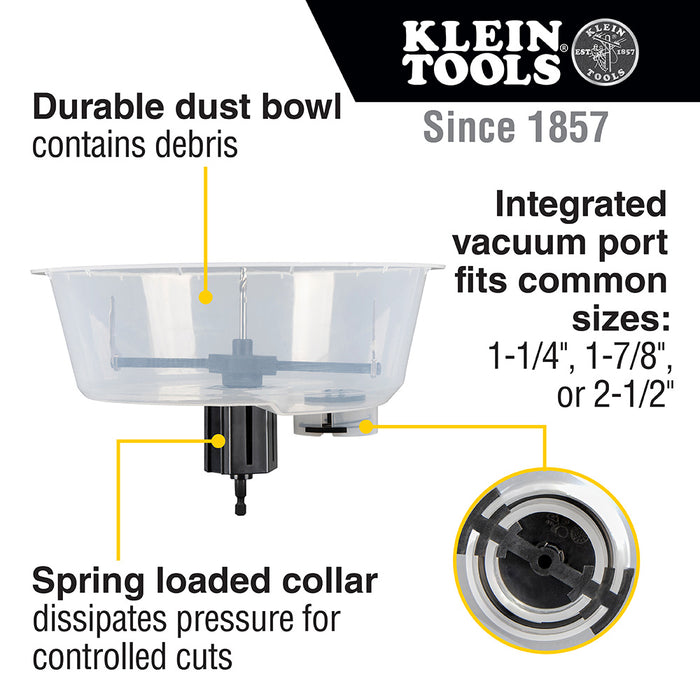 Klein Tools 53710 Adjustable Hole Saw with Auto-Set Arms - Edmondson Supply