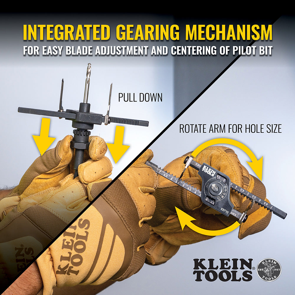 Klein Tools 53701 Replacement Blades and Bit for Adjustable Hole Saw 53710 - Edmondson Supply