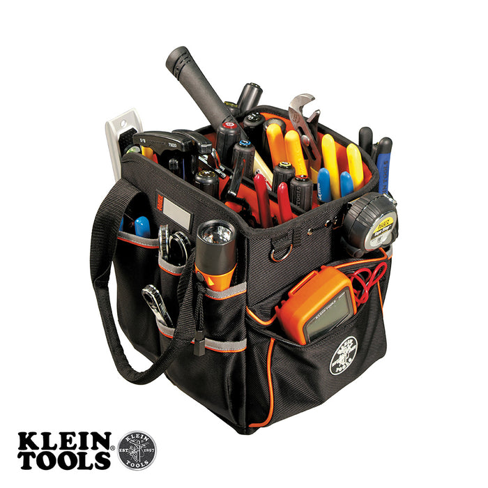Klein Tools 5541610-14 Tool Bag, Tradesman Pro™ Tool Tote, 40 Pockets, 10-Inch - Edmondson Supply