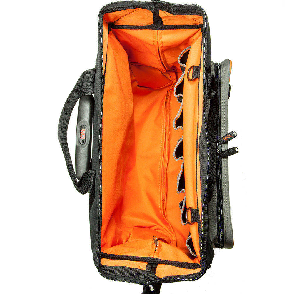 Klein Tools 55452RTB Tool Bag, Tradesman Pro™ Rolling Tool Bag, 24 Pockets, 19-Inch - Edmondson Supply