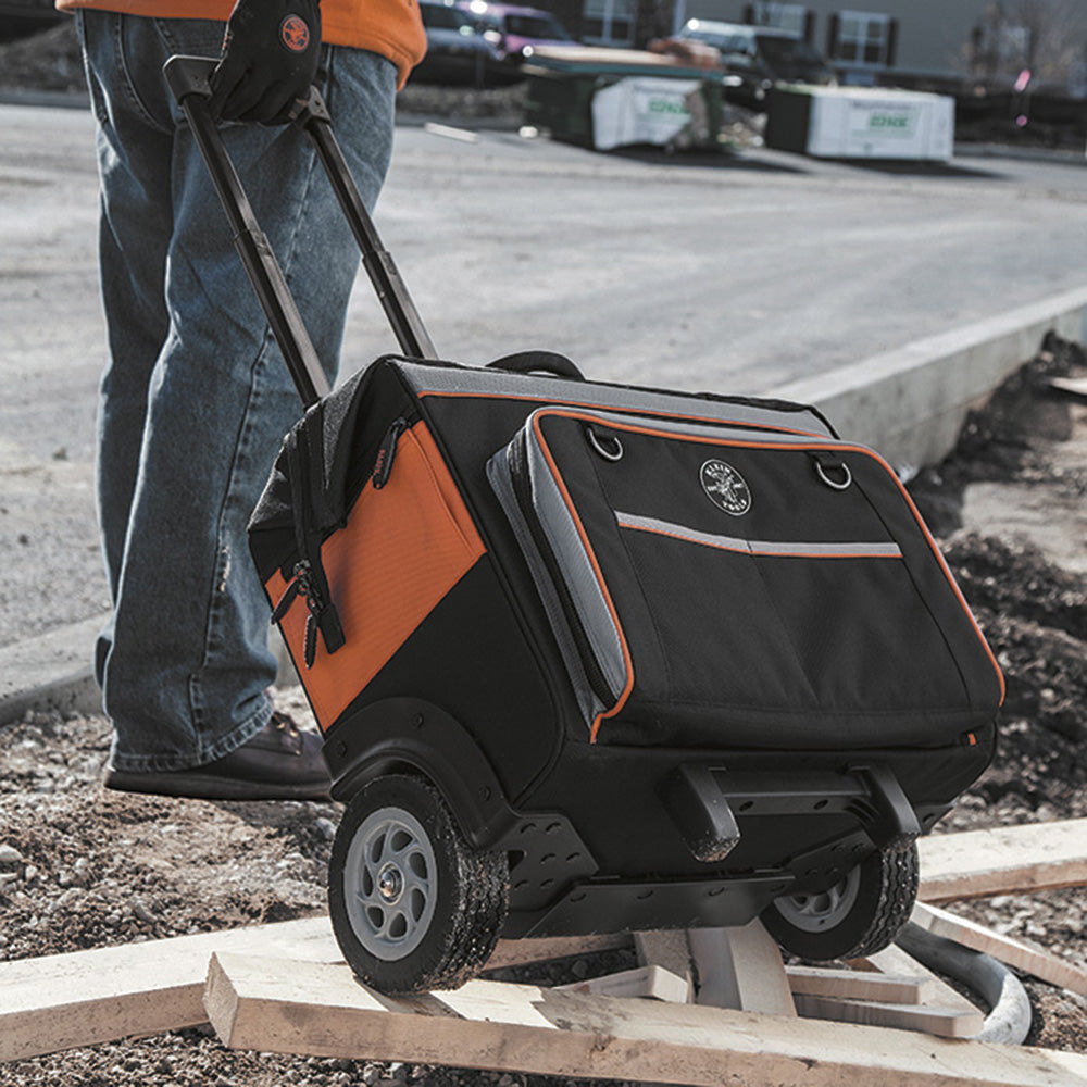 Klein Tools 55452RTB Tool Bag, Tradesman Pro™ Rolling Tool Bag, 24 Pockets, 19-Inch - Edmondson Supply