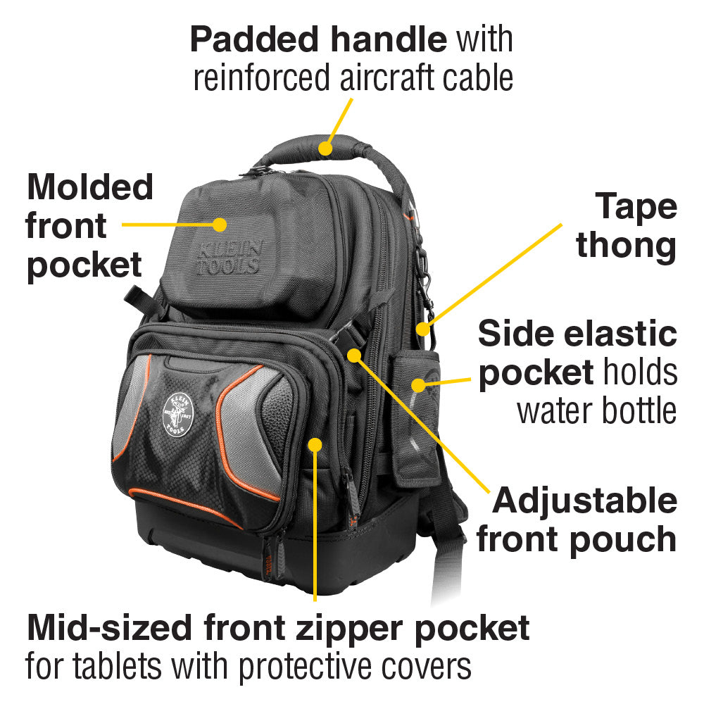 Klein Tools 55485 Tradesman Pro™ Tool Master Backpack - Edmondson Supply