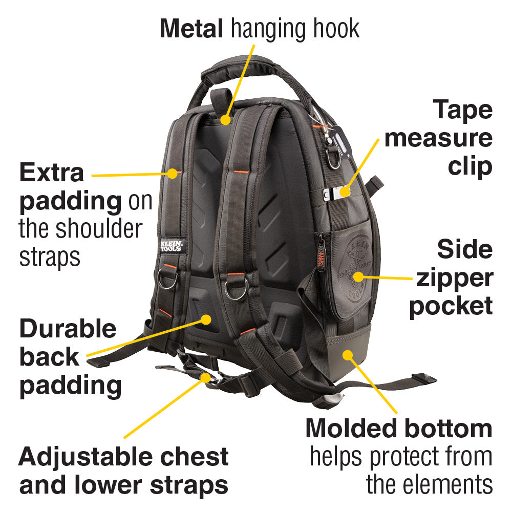 Klein Tools 55485 Tradesman Pro™ Tool Master Backpack - Edmondson Supply