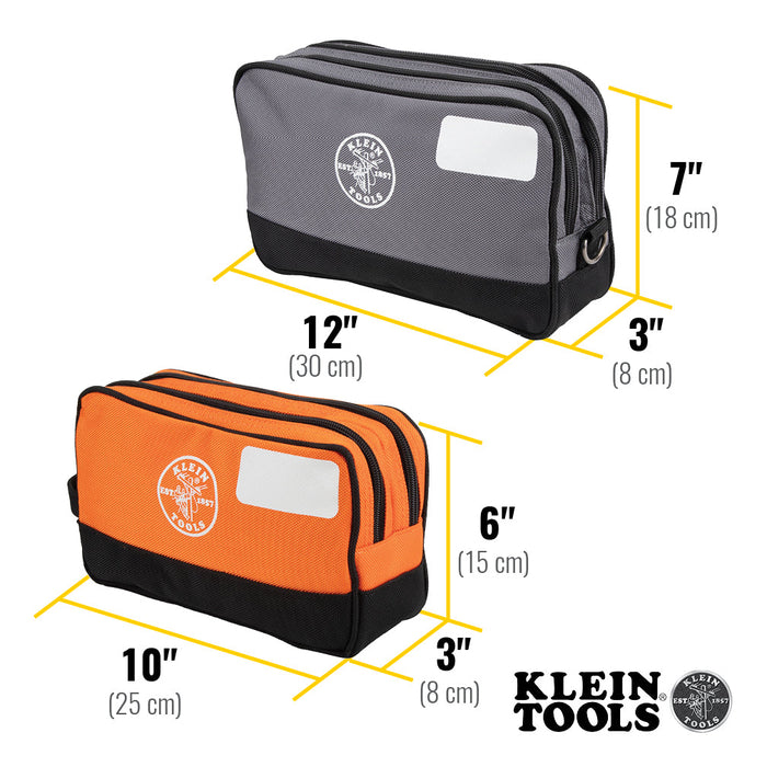 Klein Tools 55579 Double Zipper Tool Bag, 2-Pack - Edmondson Supply