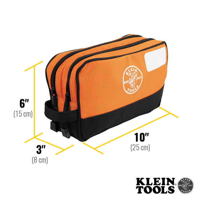 Klein Tools 55582 Double Zipper Bag, 10 x 6-Inch - Edmondson Supply