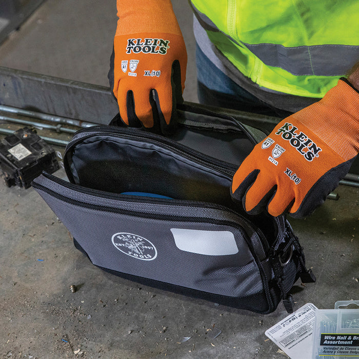 Klein Tools 55583 Double Zipper Bag, 12 x 7-Inch - Edmondson Supply