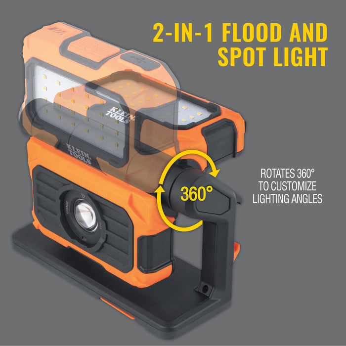 Klein Tools 56417 MODbox™ Rechargeable Dual Beam LED Work Light - Edmondson Supply