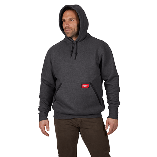 Milwaukee 350GXL Heavy Duty Pullover Hoodie (Gray, Size XL) - Edmondson Supply