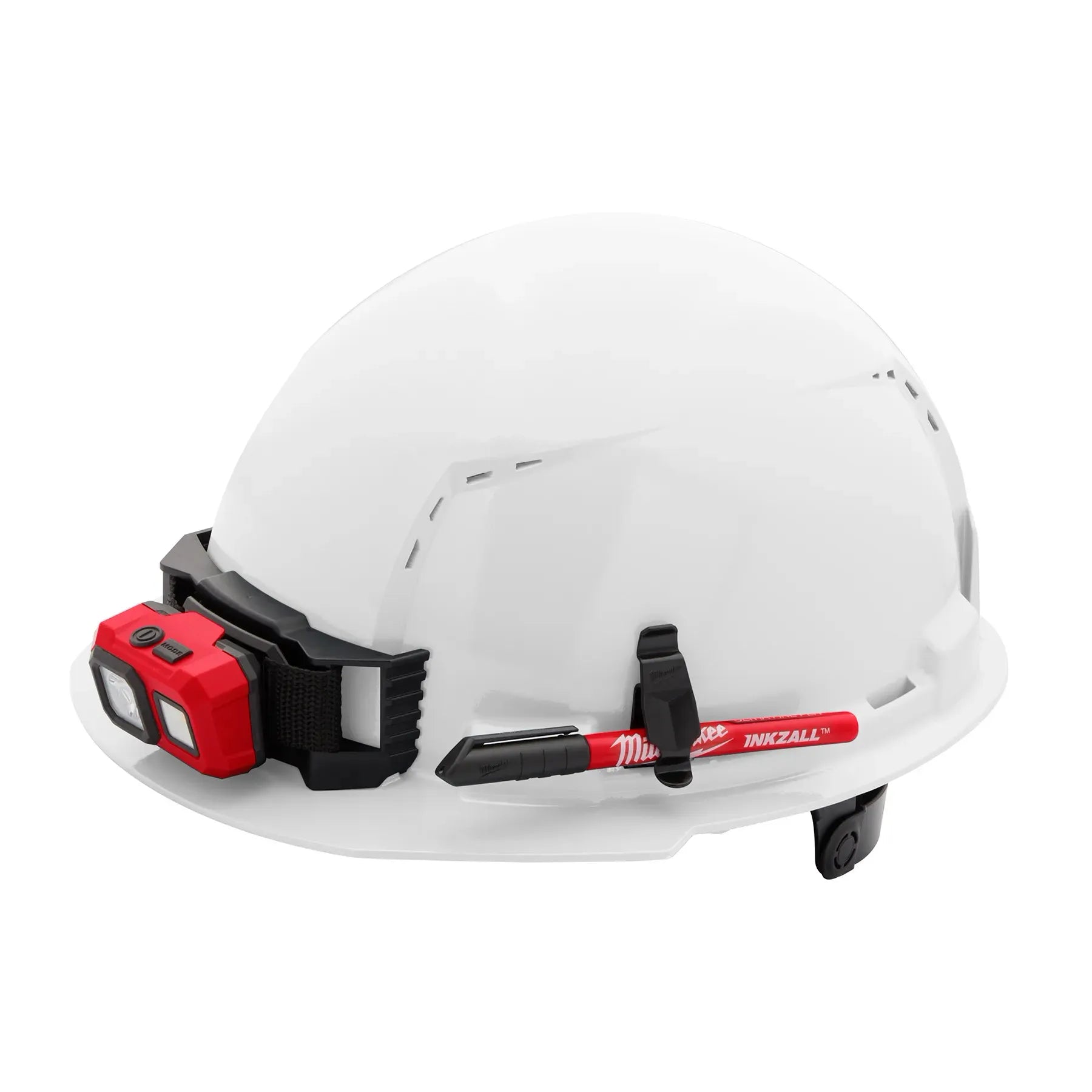 Milwaukee 48-73-1220 BOLT™ Front Brim Hard Hat w/6pt Ratcheting Suspension (White- Vented Class C) - Edmondson Supply