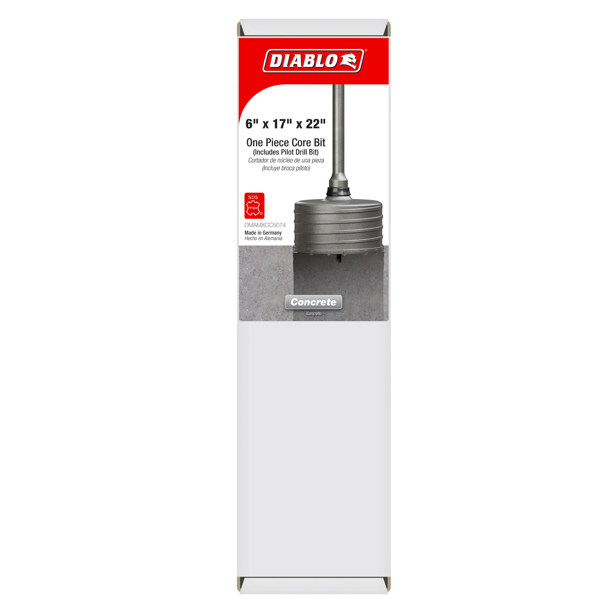 Diablo Tools DMAMXCC5074 6" x 17" x 22" SDS-Max Carbide Tipped Core Bit - Edmondson Supply
