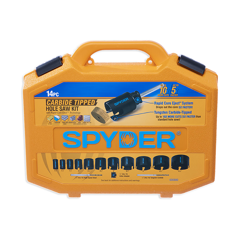 SPYDER 600880 14pc TCT Hole Saw Kit - Edmondson Supply
