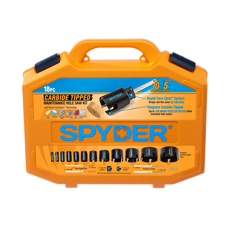 SPYDER 600938 18pc TCT Hole Saw Kit - Edmondson Supply