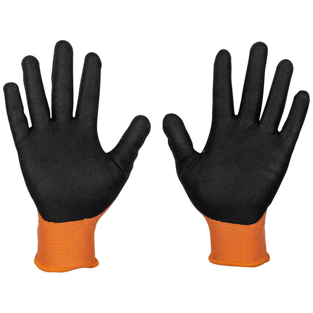 Klein Tools 60673 Knit Dipped Gloves, Cut Level A1, Touchscreen, X-Large, 1-Pair - Edmondson Supply