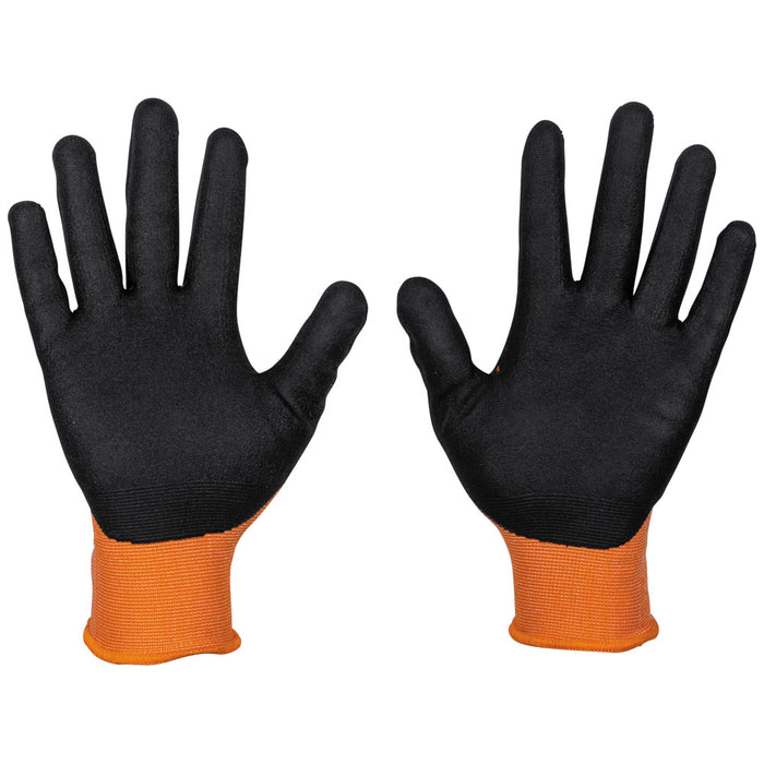 Klein Tools 60672 Knit Dipped Gloves, Cut Level A1, Touchscreen, Large, 1-Pair - Edmondson Supply