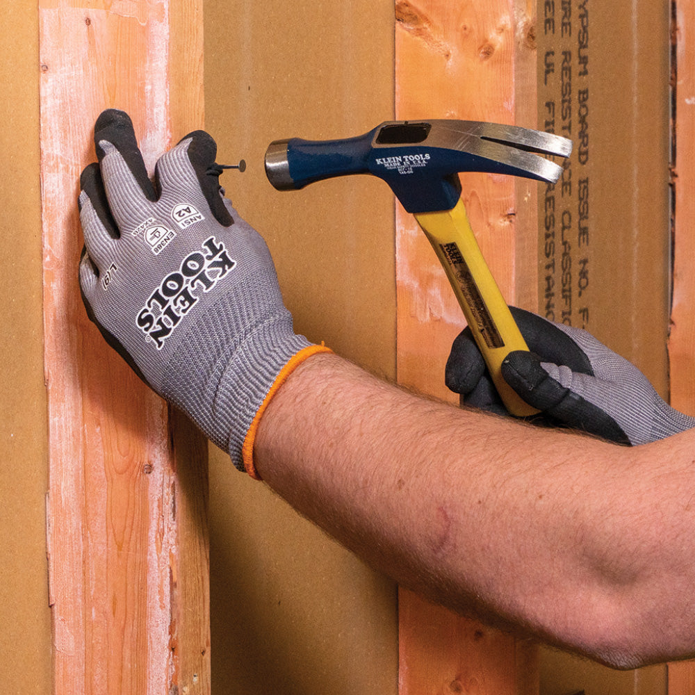 Klein Tools 60586 Knit Dipped Gloves, Cut Level A2, Touchscreen, X-Large, 2-Pair - Edmondson Supply