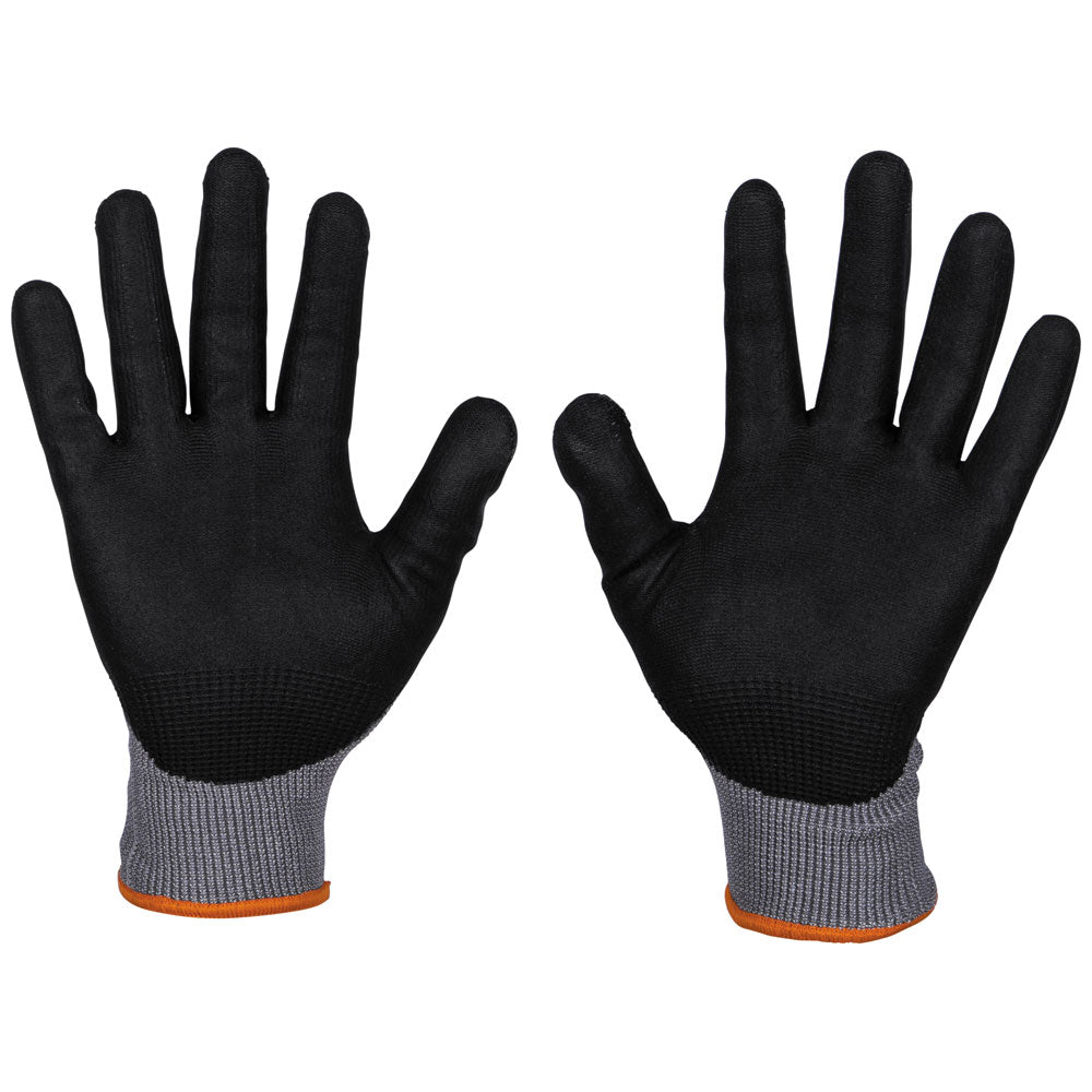 Klein Tools 60589 Knit Dipped Gloves, Cut Level A4, Touchscreen, Large, 2-Pair - Edmondson Supply