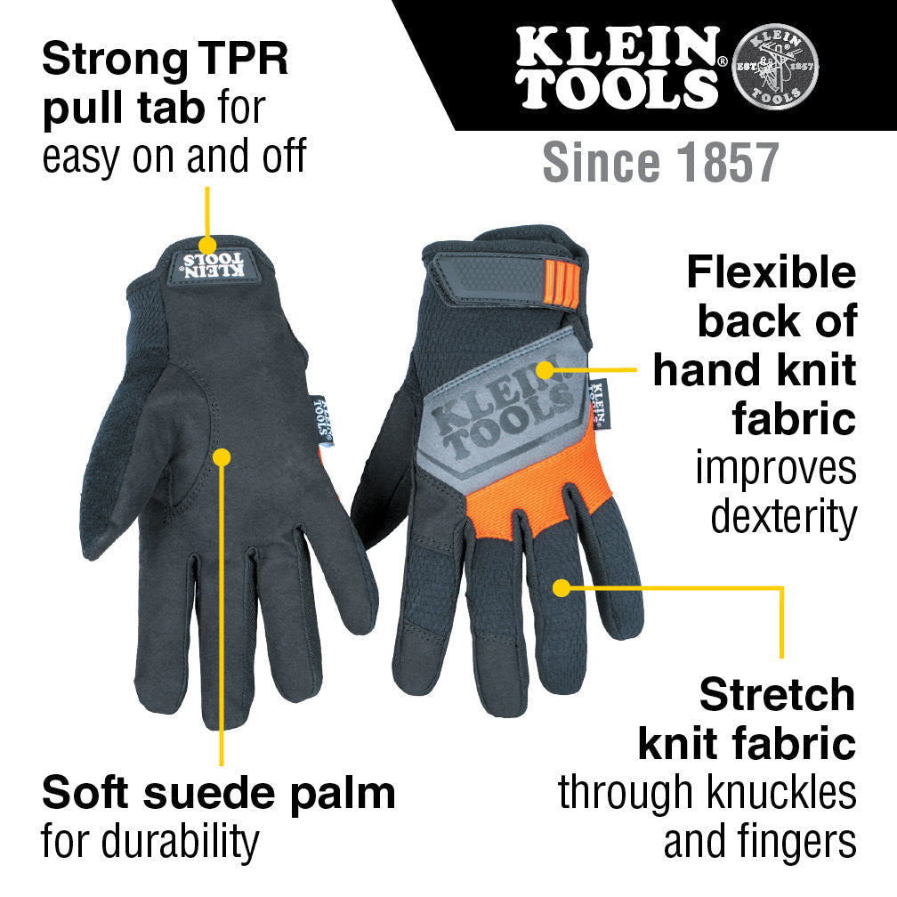 Klein Tools 60597 General Purpose Gloves, X-Large - Edmondson Supply