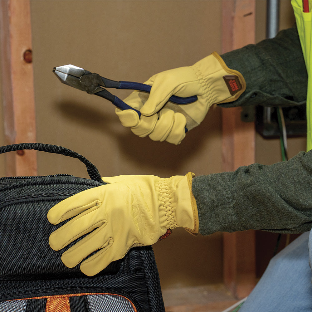 Klein Tools 60603 Cowhide Leather Gloves, Medium - Edmondson Supply