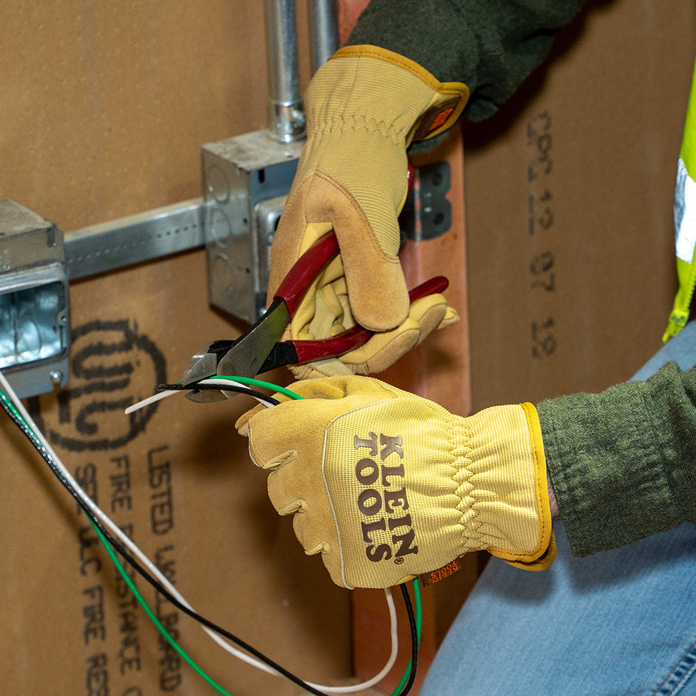 Klein Tools 60607 Leather All Purpose Gloves, Medium - Edmondson Supply