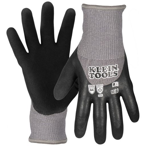 Klein Tools 60838 Winter Knit Dipped Gloves, Cut Level A4, Touchscreen, Medium - Edmondson Supply