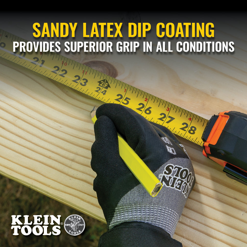 Klein Tools 60840 Winter Knit Dipped Gloves, Cut Level A4, Touchscreen, X-Large - Edmondson Supply