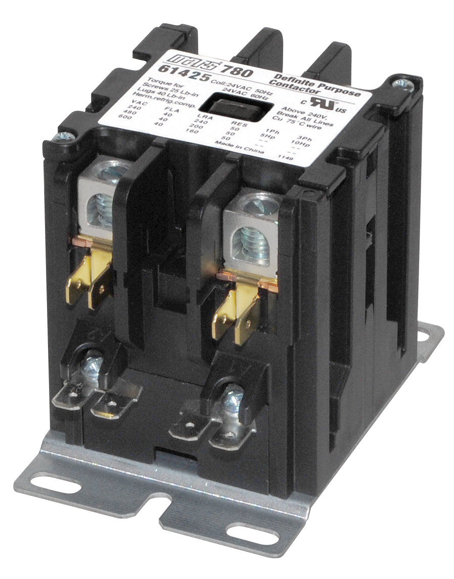 Mars 61425 2 Pole 30 Amp Definite Purpose Contactor with Lugs, 24V Coil - Edmonson Supply