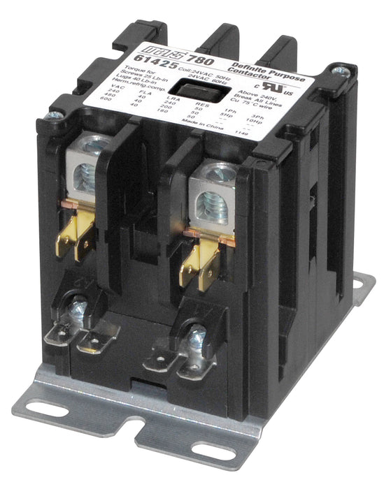 Mars 61425 2 Pole 30 Amp Definite Purpose Contactor with Lugs, 24V Coil - Edmonson Supply