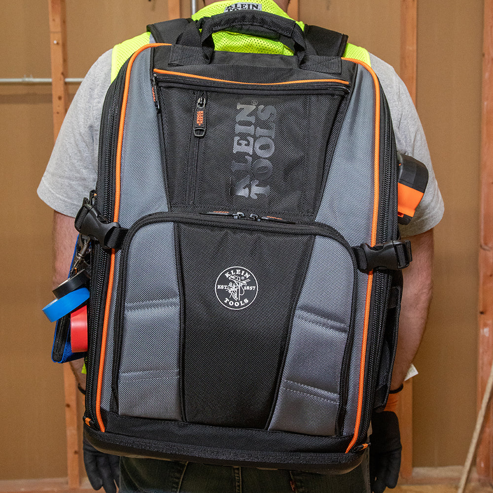 Klein Tools 62482 Tradesman Pro™ Tool Station Tool Bag Backpack, 27 Pockets - Edmondson Supply
