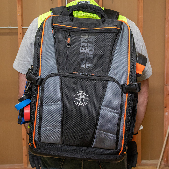 Klein Tools 62482 Tradesman Pro™ Tool Station Tool Bag Backpack, 27 Pockets - Edmondson Supply