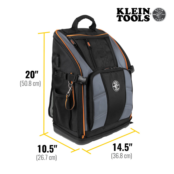 Klein Tools 62482 Tradesman Pro™ Tool Station Tool Bag Backpack, 27 Pockets - Edmondson Supply
