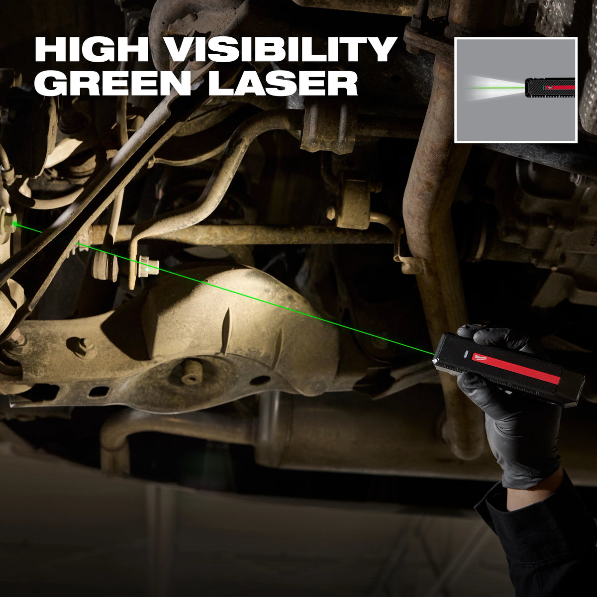 Milwaukee 2016R Rechargeable Flat Flashlight w/ Green Laser - Edmondson Supply