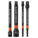 Klein Tools 65038A 6-Inch Impact Driver and Socket Extension Bar Set, 4-Piece - Edmondson Supply