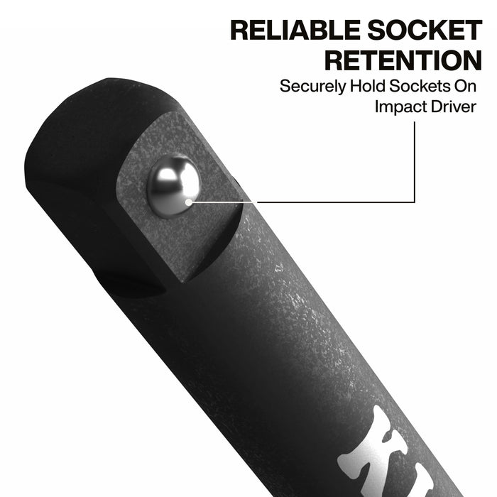 Klein Tools 65038A 6-Inch Impact Driver and Socket Extension Bar Set, 4-Piece - Edmondson Supply