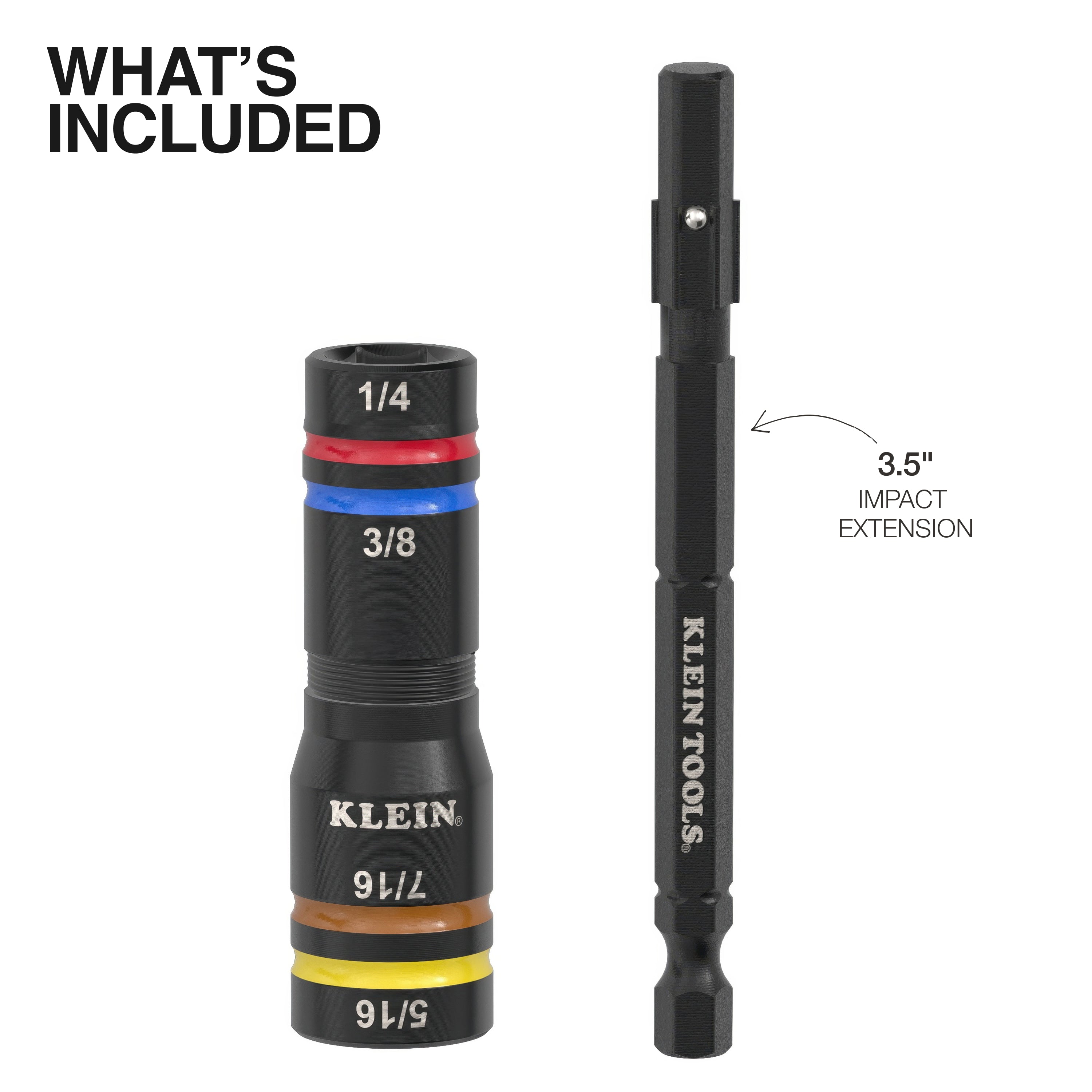 Klein Tools 651QS Quad-4 Heavy-Duty Impact Flip Socket, SAE - Edmondson Supply