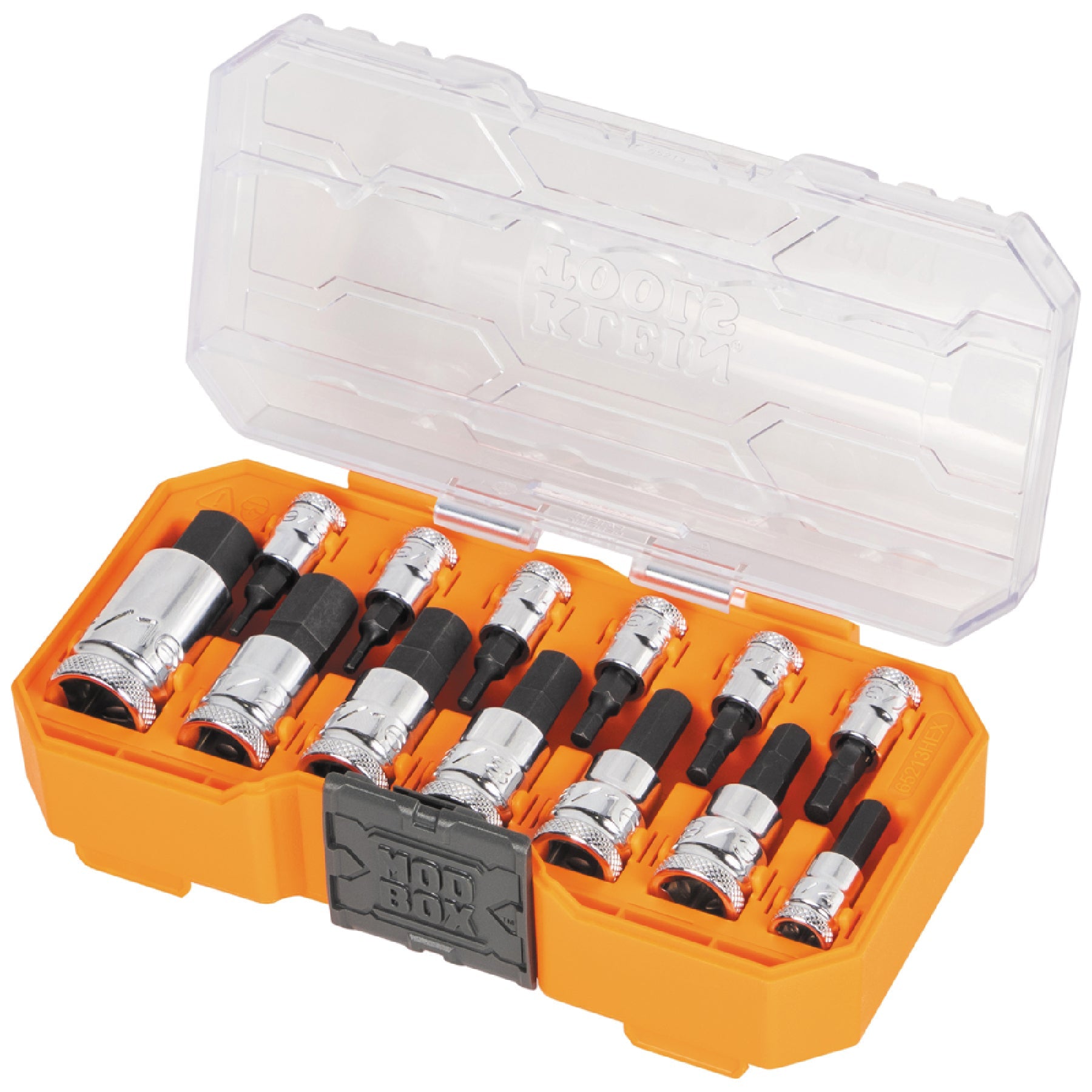 Klein Tools 65213HEX Knurled Hex Bit Socket Set, SAE, 13-Piece - Edmondson Supply