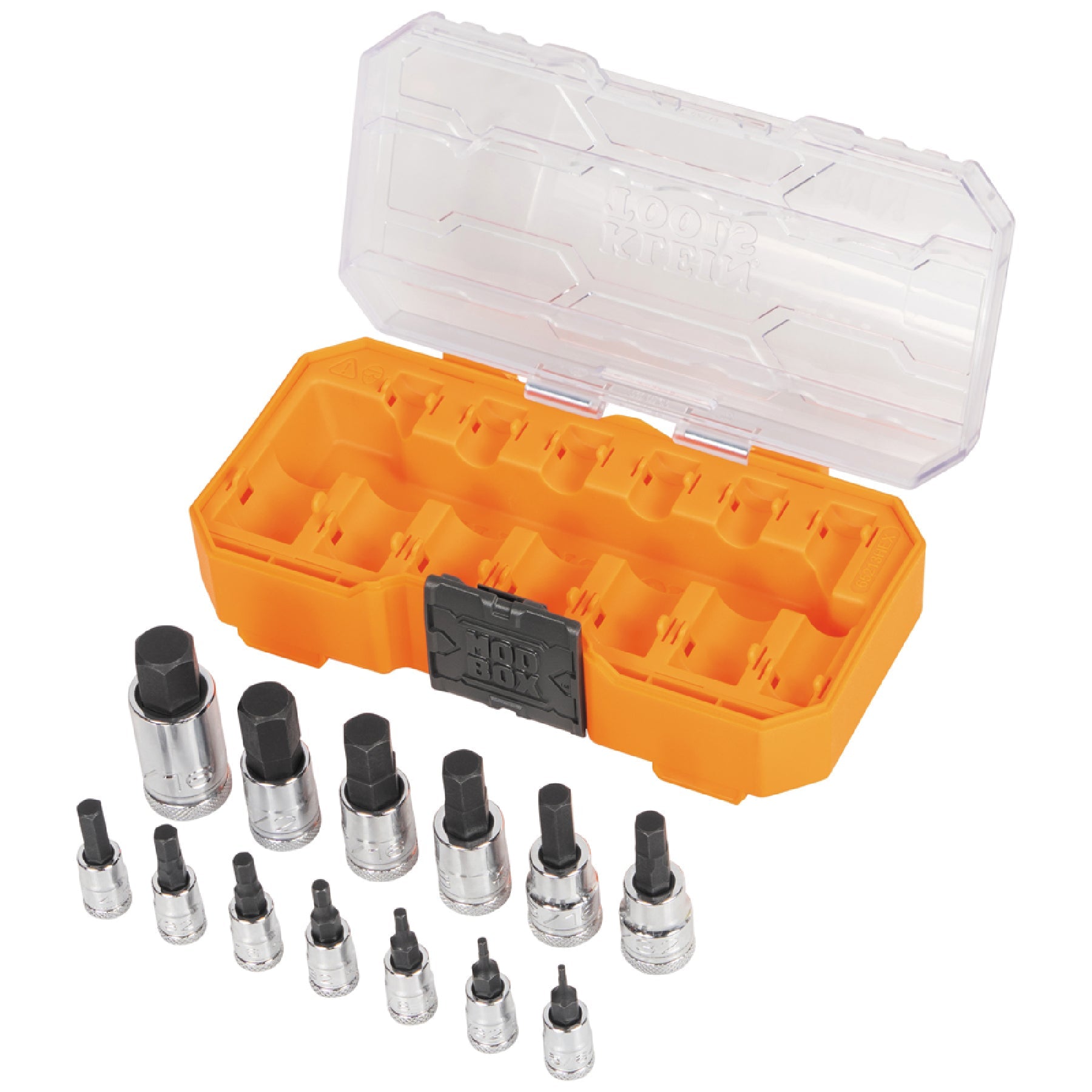 Klein Tools 65213HEX Knurled Hex Bit Socket Set, SAE, 13-Piece - Edmondson Supply
