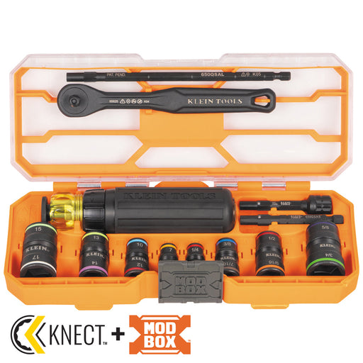 Klein Tools 65242 Flip-16 KNECT™ Ratcheting Impact Flip Socket Screwdriver Set - Edmondson Supply