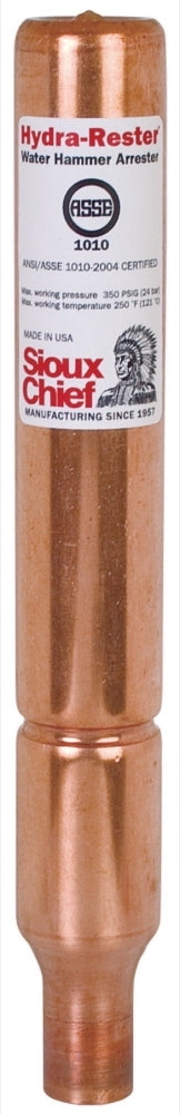 Sioux Chief 653-BS HydraRester™ Water Hammer Arrester, 3/4" Male Sweat/Press, Type B - Edmondson Supply