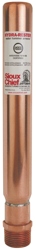 Sioux Chief 654-C HydraRester™ Water Hammer Arrester, 1" MIP, Type C - Edmondson Supply