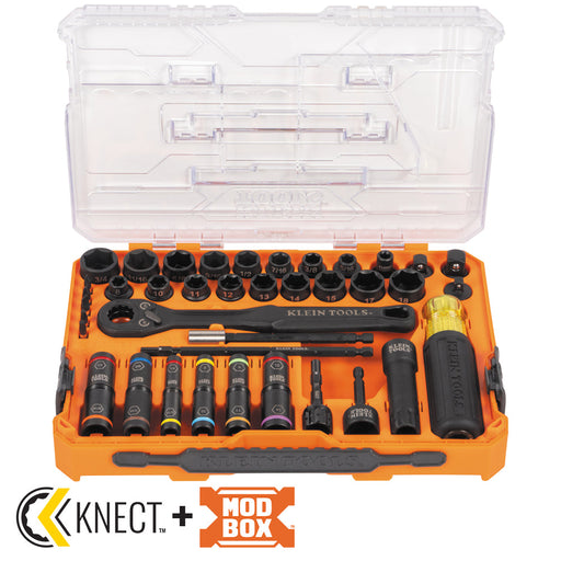 Klein Tools 65500KNECT KNECT™ Complete Impact Pass Through and Flip Socket Set, 39-Piece - Edmondson Supply