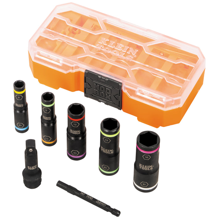 Klein Tools 65619 KNECT™ Flip-10 Heavy Duty Flip Impact Socket Set, Metric, 8-Piece - Edmondson Supply