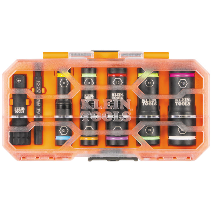 Klein Tools 65619 KNECT™ Flip-10 Heavy Duty Flip Impact Socket Set, Metric, 8-Piece - Edmondson Supply