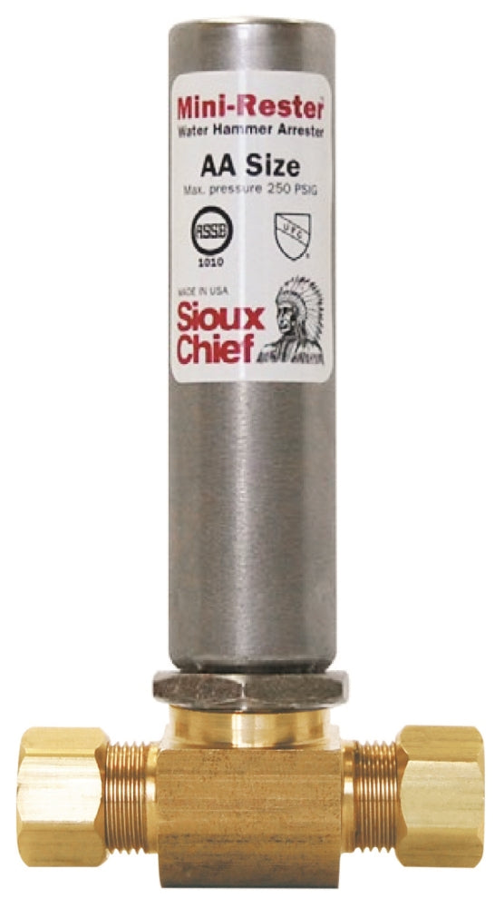 Sioux Chief 660-GTC0 MiniRester™ Water Hammer Arrester, 1/4" O.D. Compression - Edmondson Supply